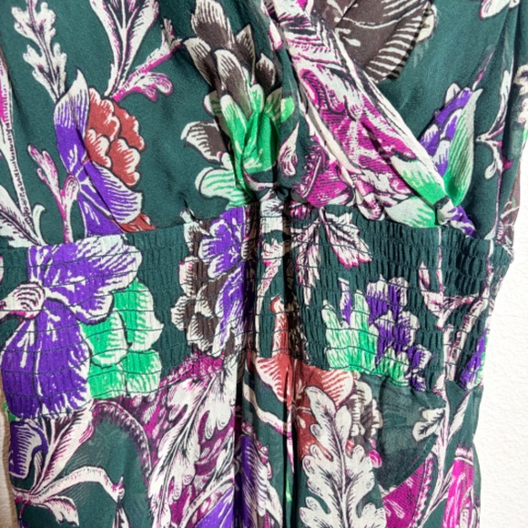 Diane Von Furstenberg Silk Fiesta Green Dress SIZE 6 - Picture 9 of 14